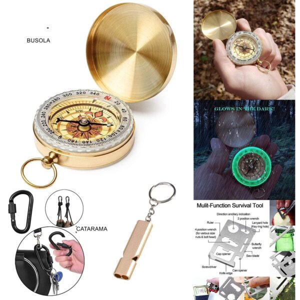 Kit supravietuire multifuncional , 40 de Instrumente Profesionale, Echipament de prim-ajutor, Drumetie, Camping - imagine 2