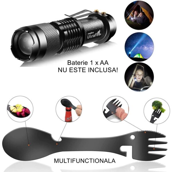 Kit supravietuire multifuncional , 40 de Instrumente Profesionale, Echipament de prim-ajutor, Drumetie, Camping - imagine 3