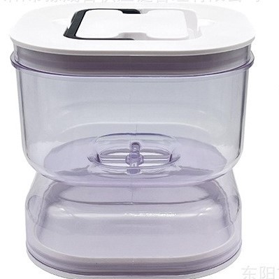 Borcan pentru Muraturi, , cu Separator pentru Lichide, Ermetic, Termorezistent, Tip Clepsidra, 1400 ml, ABS, Alb, 13.5x9.5 cm
