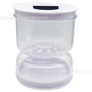Borcan pentru Muraturi, , cu Separator pentru Lichide, Ermetic, Termorezistent, Tip Clepsidra, 800 ml, ABS, Alb, 13x11 cm