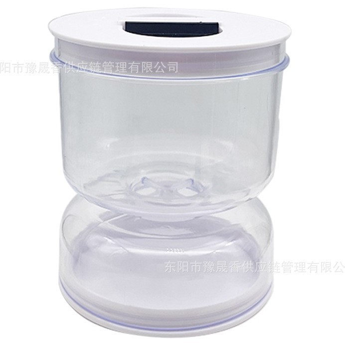 Borcan pentru Muraturi, , cu Separator pentru Lichide, Ermetic, Termorezistent, Tip Clepsidra, 800 ml, ABS, Alb, 13x11 cm