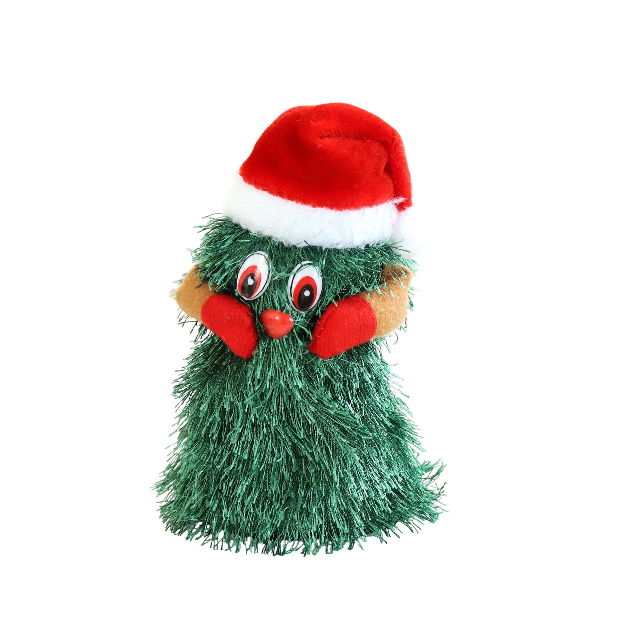 Bradut Dansator si Cantaret, , Decoratiune de Craciun, Jucarie Interactiva, 16 cm Inaltime, Verde
