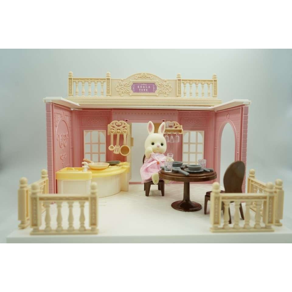 Bucatarie pentru papusi cu mobilier si figurina - imagine 4