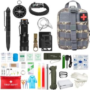 Kit supravietuire multifuncional , 42 de Instrumente Profesionale, Echipament de prim-ajutor, Drumetie, Camping