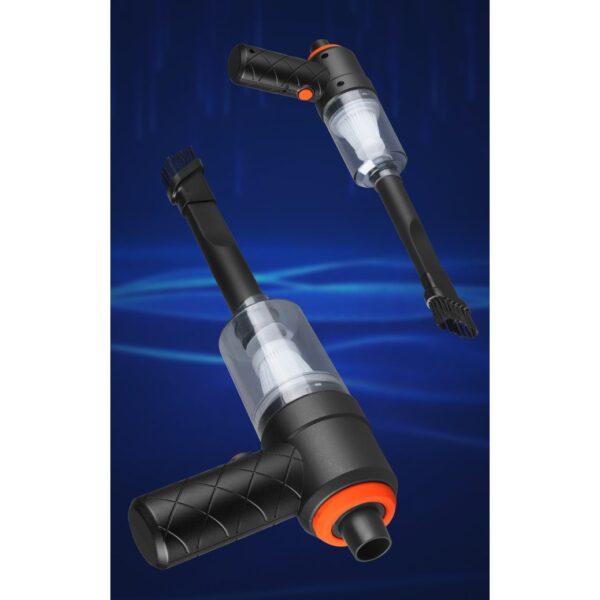 Aspirator Portabil fara Fir, , Tip Pistol 2 in 1, Suflare si Aspirare, Incarcare USB, Pentru Casa si Masina, Autonomie 30 min, Negru - imagine 3