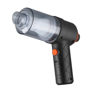 Aspirator Portabil fara Fir, , Tip Pistol 2 in 1, Suflare si Aspirare, Incarcare USB, Pentru Casa si Masina, Autonomie 30 min, Negru