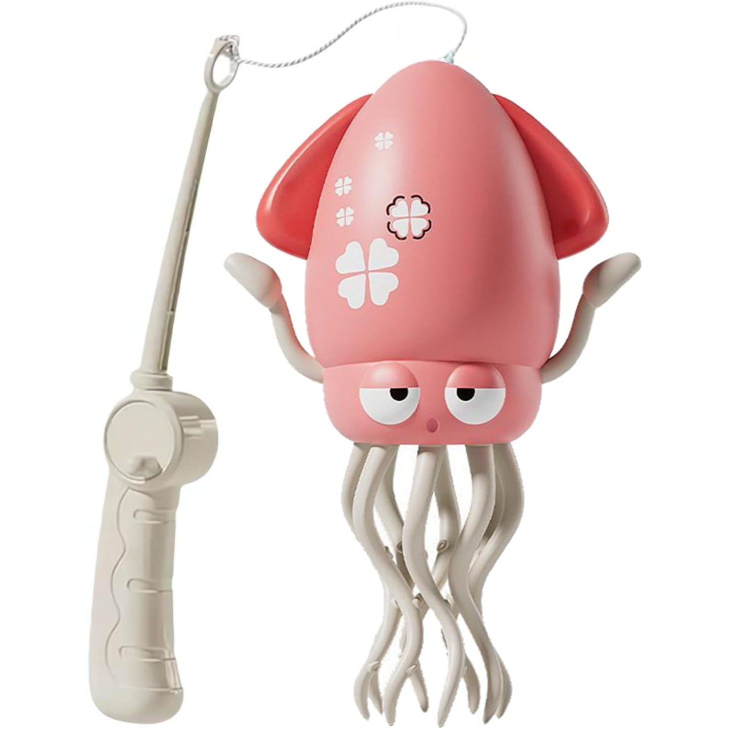Caracatita Dansatoare, , +3 Ani, 3 Moduri, din ABS, Incarcare USB, cu Undita Inclusa, 12.6 x 7.6 x 20.7 cm, Roz