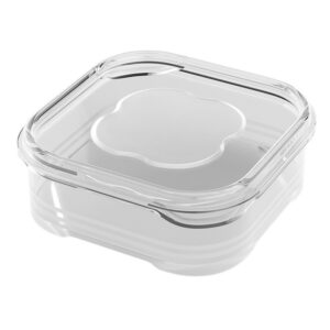 Caserola Alimentara, , Cutie pentru Pastrare a Alimentelor, Cutie Depozitare pentru Frigider, Sigilata Dreptunghiulara, din Plastic, 12 x 12 x 4.5 cm, 350ml, Transparent