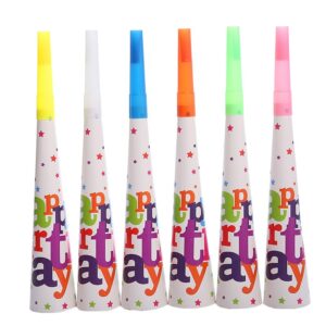 Set 6 Suflatori, , Colectia Happy Birthday, 20 cm, din Carton, Multicolor