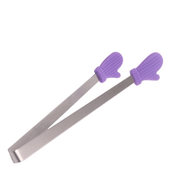 Cleste Creativ pentru Mancare, , Model Manusi din Silicon, 14.5x3 cm, Rezistent la Temperaturi Inalte si Coroziune, Mov - imagine 4