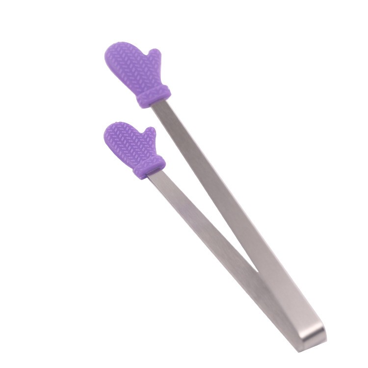 Cleste Creativ pentru Mancare, , Model Manusi din Silicon, 14.5x3 cm, Rezistent la Temperaturi Inalte si Coroziune, Mov