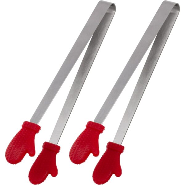 Cleste Creativ pentru Mancare, , Model Manusi din Silicon, 14.5x3 cm, Rezistent la Temperaturi Inalte si Coroziune, Rosu - imagine 3