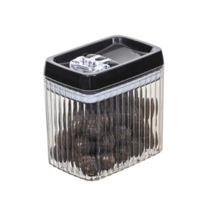 Recipient din Plastic, , pentru Alimente/Obiecte, Inchidere Ermetica, Textura Ondulata, 15 x 10 x 15.5 cm, 1.5 l, Transparent