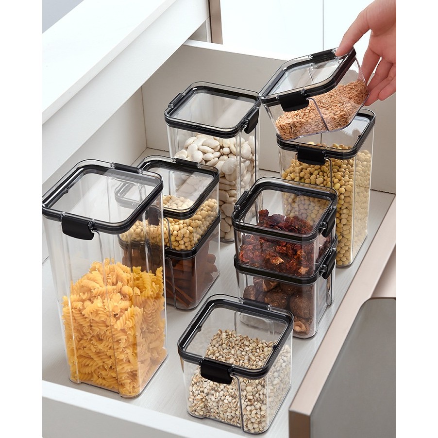 Recipient din Plastic, , pentru Alimente/Obiecte, Inchidere Ermetica, 10.2 x 6.6 cm, 460 ml, Transparent - imagine 4