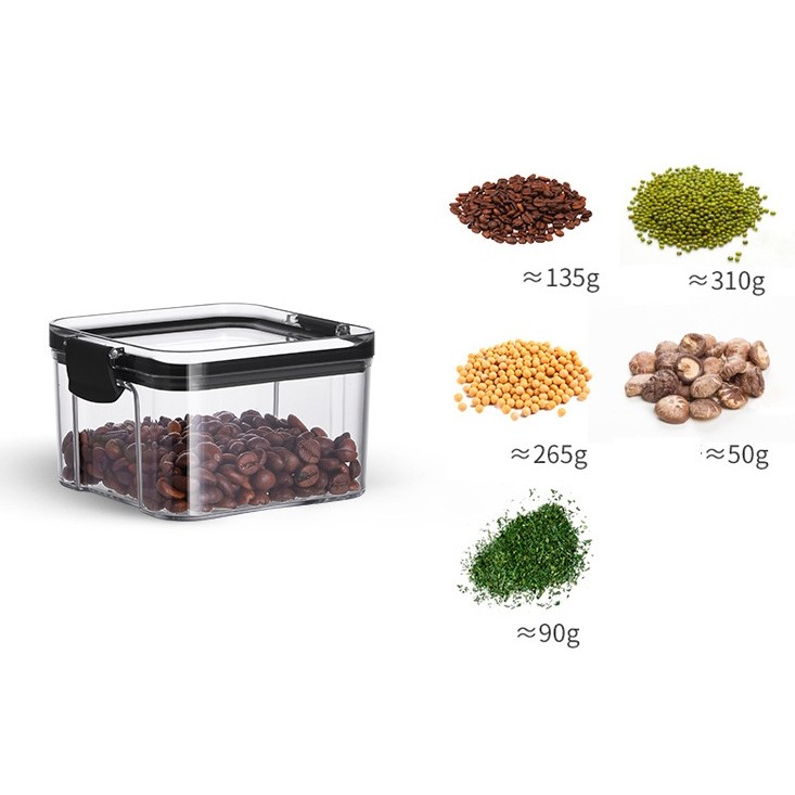 Recipient din Plastic, , pentru Alimente/Obiecte, Inchidere Ermetica, 10.2 x 6.6 cm, 460 ml, Transparent - imagine 2