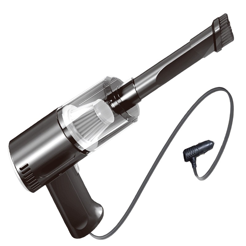 Aspirator Portabil Auto, , Tip Pistol K7A, Pentru Casa si Masina, Cablu Auto, 36 x 17 cm, Negru