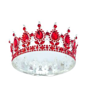 Diadema, , din Aliaj, cu Cristale, Accesoriu Par, Aniversare, Nunta, Petrecere, 15.5 x 5.3 cm, Rosu