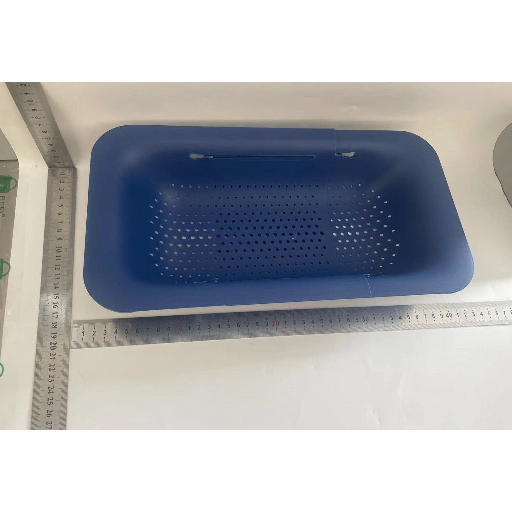 Cos pentru Scurgere Chiuveta de Bucatarie, , Plastic, Telescopic, 36x20x5 cm, Albastru - imagine 2