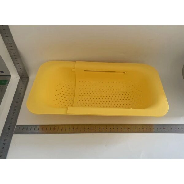 Cos pentru Scurgere Chiuveta de Bucatarie, , Plastic, Telescopic, 36x20x5 cm, Galben - imagine 2