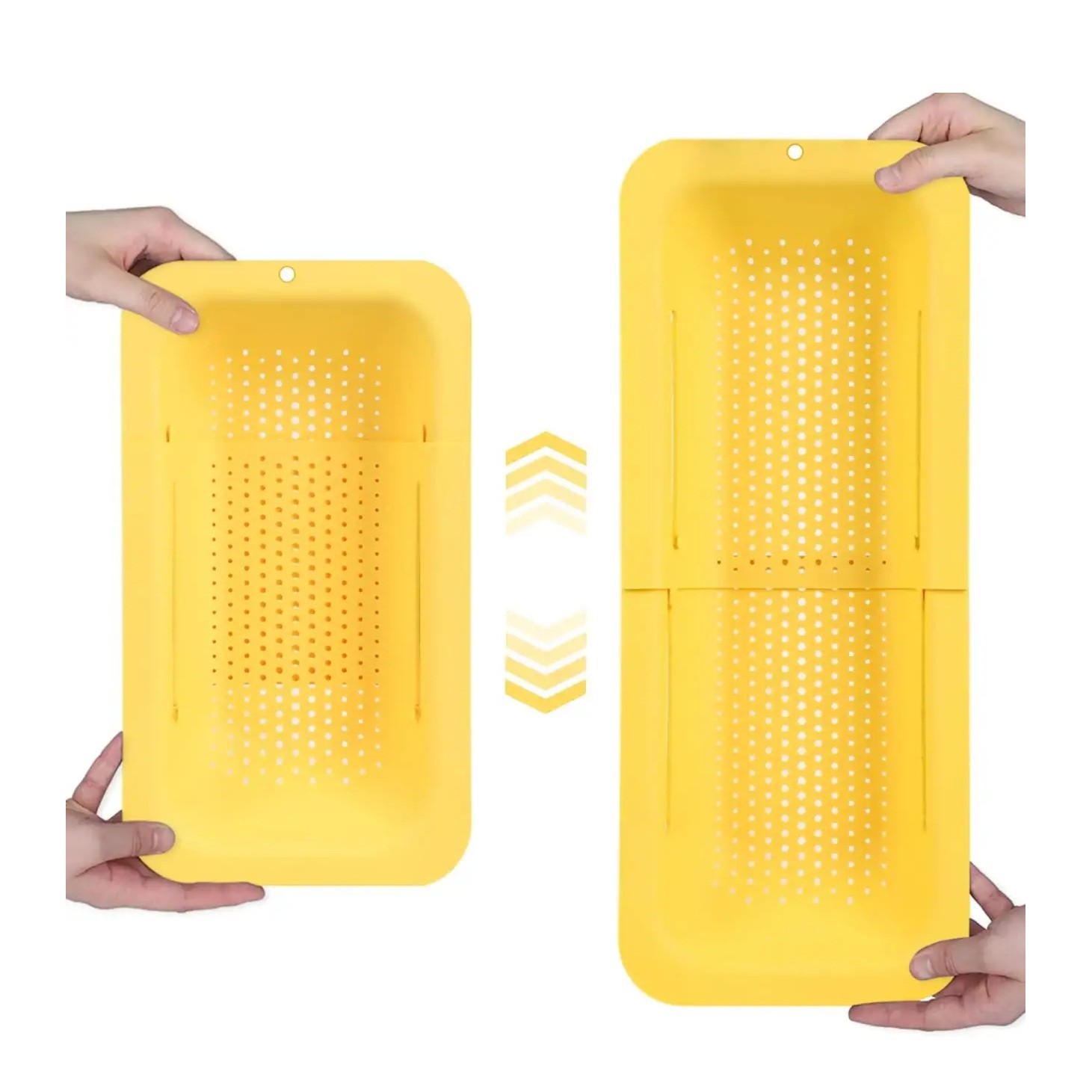Cos pentru Scurgere Chiuveta de Bucatarie, , Plastic, Telescopic, 36x20x5 cm, Galben - imagine 3