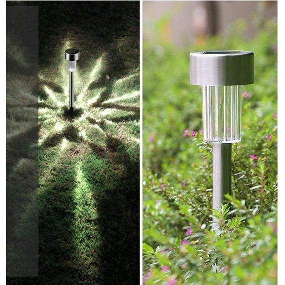 Lampa solara LED de exterior pentru gradina , dispersor normal, 0.06W, Inox, 29 cm - imagine 4
