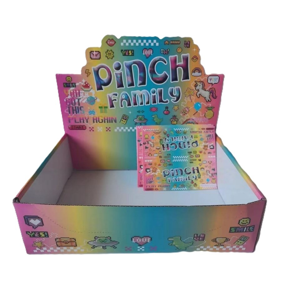 Cutie de Ambalare pentru Set 12 Jucarii Antistres Squishy, , din Carton, 14 x 14 x 14 cm, Multicolor