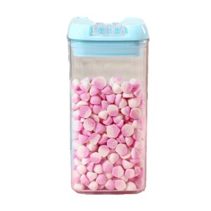 Cutie de Depozitare Alimente, , 1.2L, Capac Albastru, din PP+PET, Inchidere Ermetica, 10 x 10 x 20.5 cm, Transparent