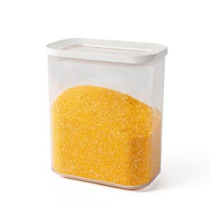 Cutie de Depozitare Alimente, , 1.5L, Capac Alb, din ABS+Silicon, 14.5 x 9 x 16.7 cm, Transparent