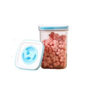 Cutie de Depozitare pentru Bucatarie, , 1.3L, din ABS+PET+Silicon, Capac Alb/Albastru, 11.5 x 15 x 8 cm, Transparent