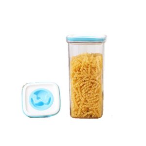 Cutie de Depozitare pentru Bucatarie, , 2L, din ABS+PET+Silicon, Capac Alb/Albastru, 11.5 x 23 x 8 cm, Transparent