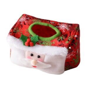 Cutie Decorativa pentru Servetele, , Model Mos Craciun, Tematica Craciun, 16 x 10 cm, Rosu