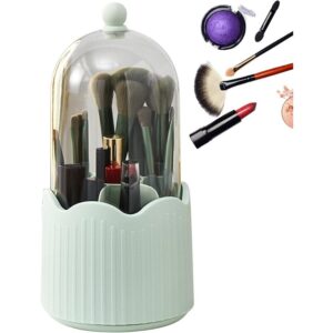 Cutie pentru Depozitarea Pensulelor de Machiaj, , Rotativa, Plastic, 36 cm x 13 cm, Verde