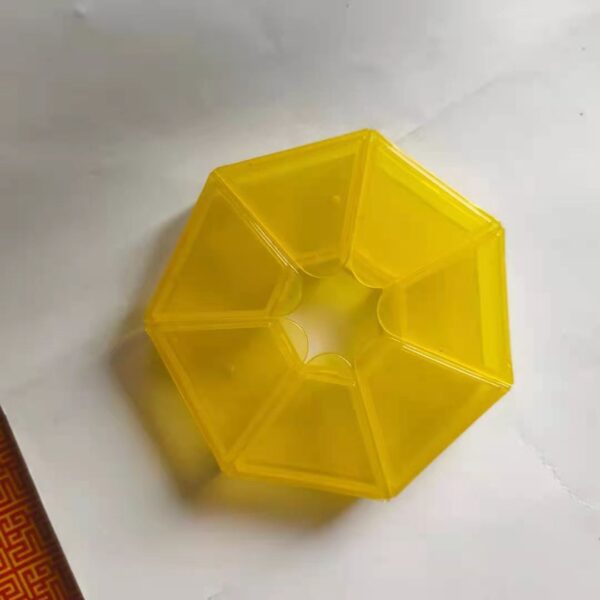 Cutie separator medicamente cu zilele saptamanii, , Plastic, 7 compartimente, Galben - imagine 3