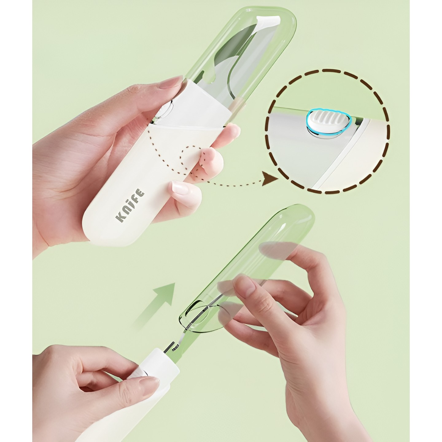 Cutit de Fructe Multifunctional, , Razatoare, Curatator Fructe-Legume, Deschizator de Sticle, 18.1x3.8x2cm, Alb - imagine 2