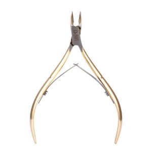 Cleste pentru Unghii si Cuticule, , din Otel Inoxidabil, Protectie Varf, 17 x 7 x 2 cm, Auriu