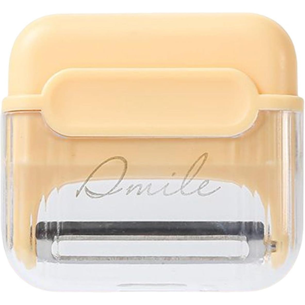 Decojitor/Curatator manual de legume si fructe, , portabil, cu magnet, doua lame, Inox, Galben, 6.7x6x1.6 cm