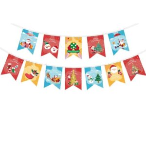 Decoratiune de Craciun, , Tip Banner, 12 Piese, pentru Usa sau Perete, Multicolor, Sfoara Inclusa, Model B
