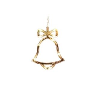 Decoratiune de Craciun Luminoasa in forma de Clopotel 15x18 cm, cu Ventuza, Alb Cald,