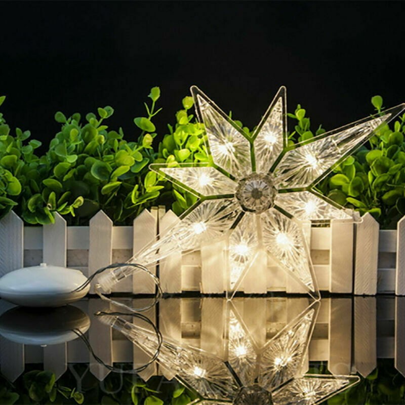 Decoratiune de Craciun Luminoasa in forma de Fulg, cu Ventuza, Alb Cald - imagine 3