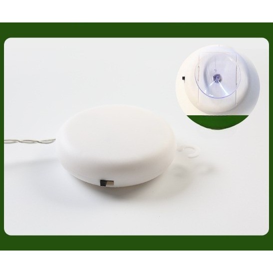 Decoratiune de Craciun Luminoasa in forma de Mos Craciun, 21x13 cm, cu Ventuza, Alb Cald, - imagine 2