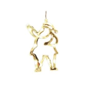 Decoratiune de Craciun Luminoasa in forma de Mos Craciun, 21x13 cm, cu Ventuza, Alb Cald,