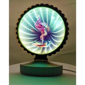 Decoratiune Luminoasa, , cu Cablu USB, Model Flamingo, Alb Rece, 17 cm