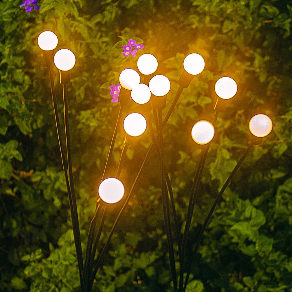 Decoratiune pentru gradina cu incarcare solara, 6 bulbi, alb cald - imagine 2