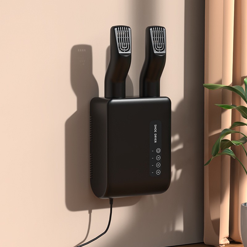 Uscator de Pantofi, , Functie de Uscare, Dezinfectie, Dezodorizare, Montaj pe Perete fara Perforare, din PVC, Silentios, Timer, Negru - imagine 4