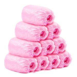Set 100 Huse de Pantofi Impermeabile de Unica Folosinta, , Universale, Roz, pentru Zile Ploioase