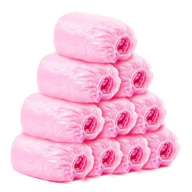 Set 100 Huse de Pantofi Impermeabile de Unica Folosinta, , Universale, Roz, pentru Zile Ploioase