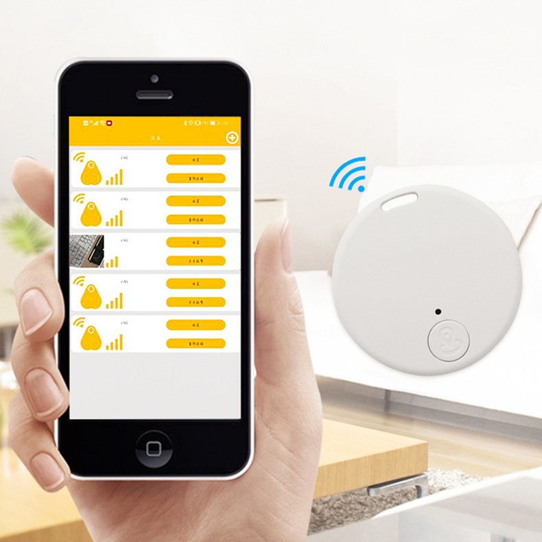 Dispozitiv Anti Pierdere Inteligent, , conexiune Bluetooth, Dispozitiv Anti Pierdere pentru accesorii, Baterie si Manual de Utilizare Incluse 38 x 38 x 7 mm, Alb - imagine 2