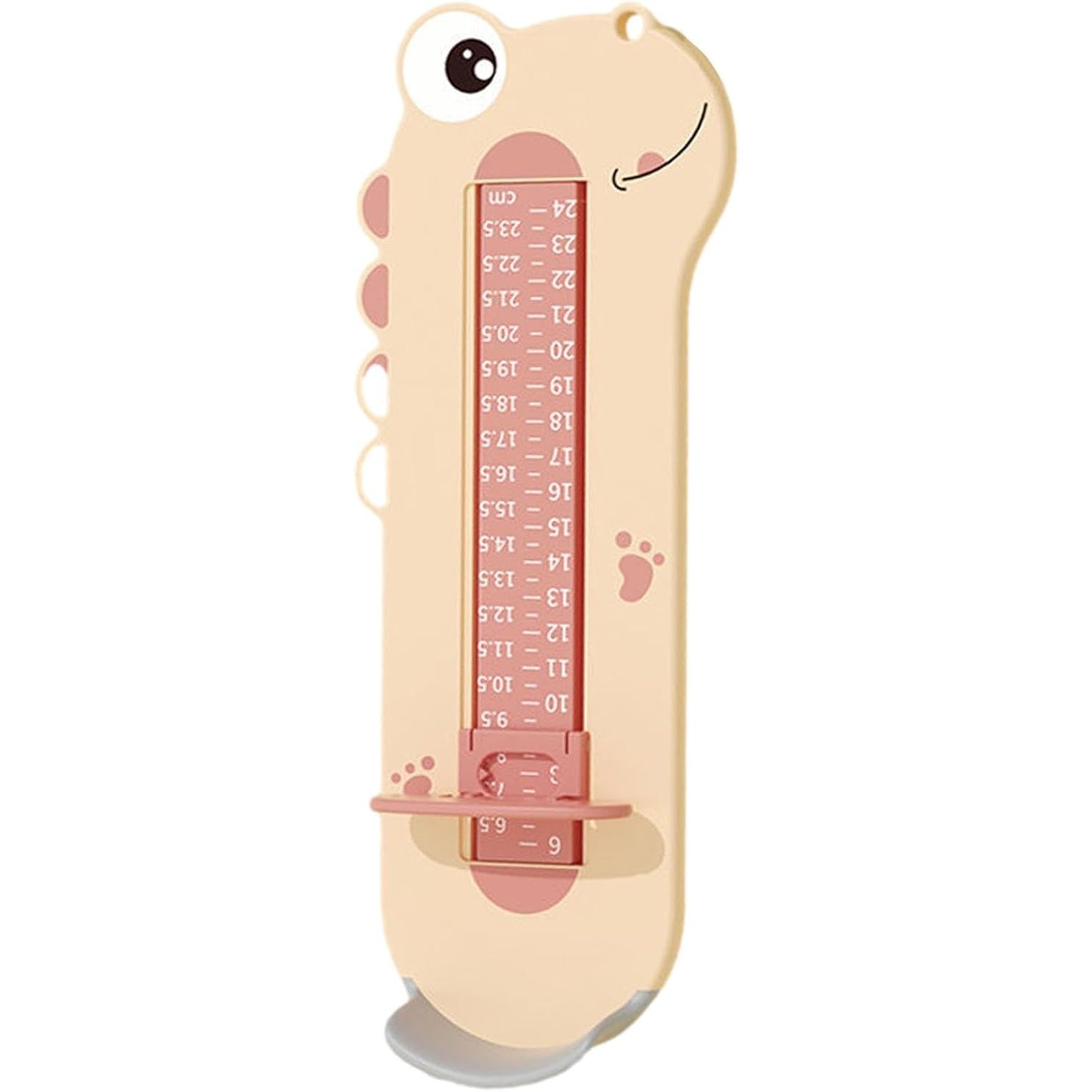 Dispozitiv de Masurat Talpa Piciorului pentru Bebelusi, , 9-24, Model Dinozaur, Roz