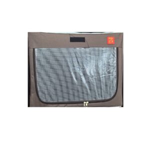 Cusca Animale pentru Uscare Blana, , din Textil, Fereastra Transparenta, 62 x 40 x 50 cm, Maro