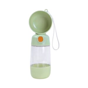 Sticla Animale, , Portabila, pentru Hrana si Apa, din ABS, 400 ml/182 ml, 25.5 x 8 x 9 cm, Verde